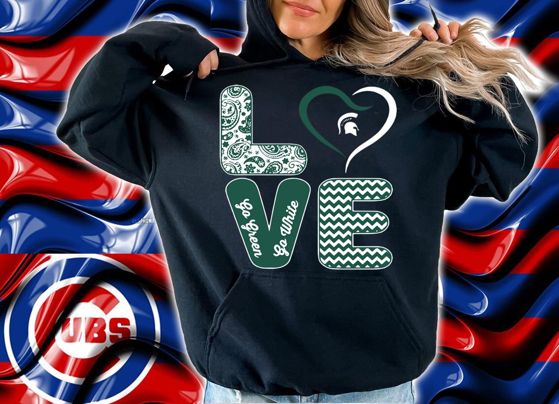 Official Michigan State Spartans Stacked Love t-shirt hoodie
