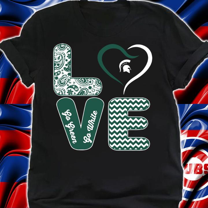 Official Michigan State Spartans Stacked Love t-shirt shirt