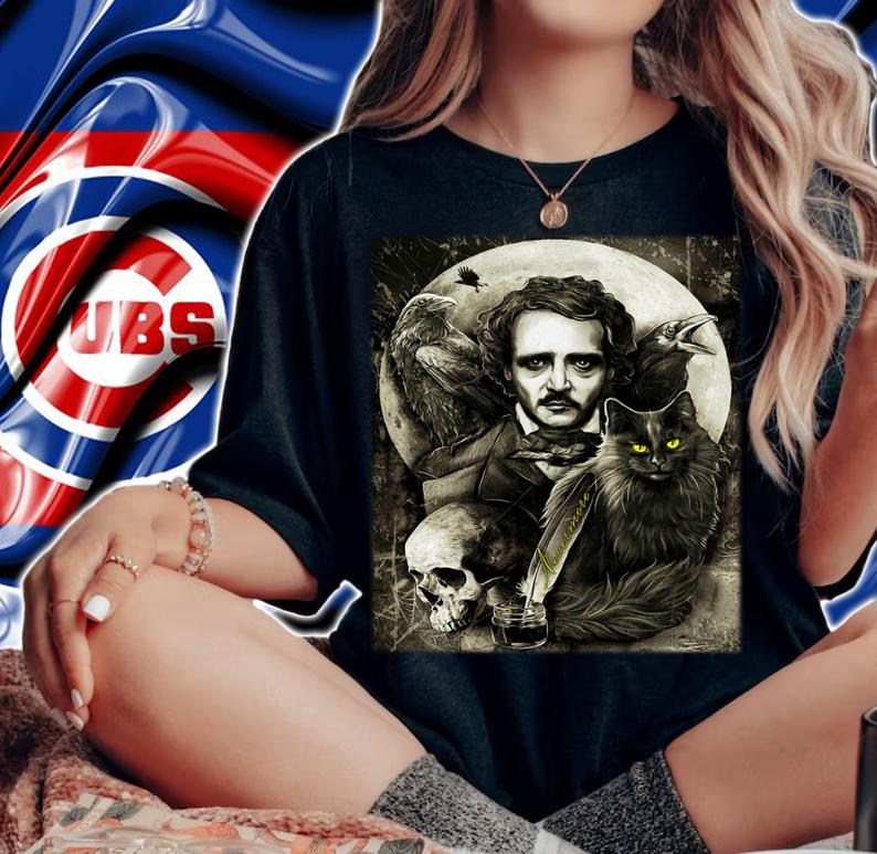 The Raven and The Black Cat Edgar Allan Poe t-shirt woman shirt