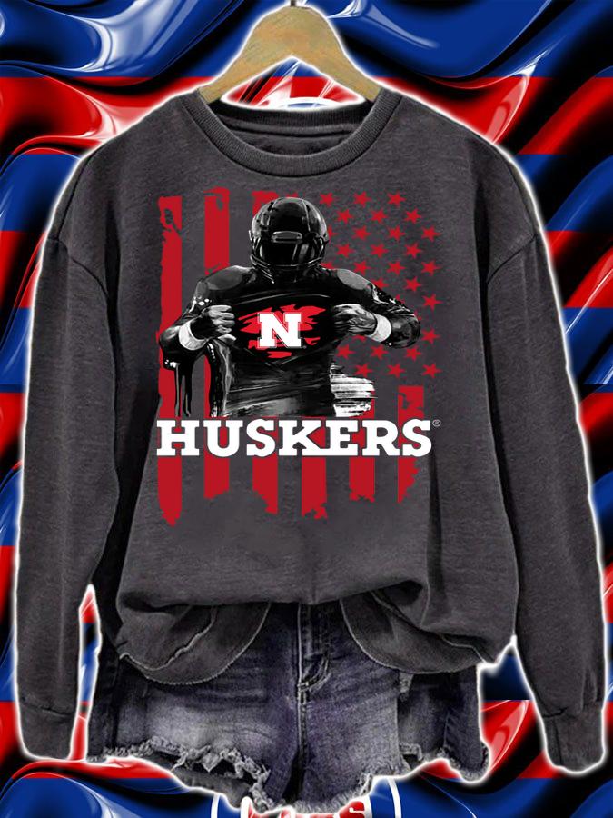 Nebraska Cornhuskers Player Flag American Flag t-shirt sweatshirt