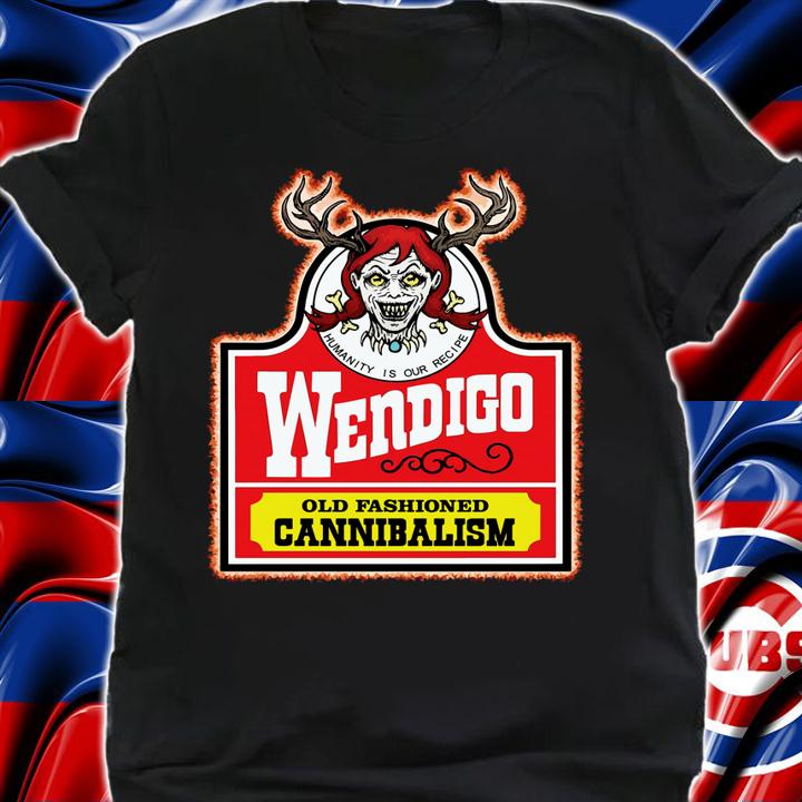Premium Wendigo old fashioned cannibalism Wendy's Logo t-shirt shirt