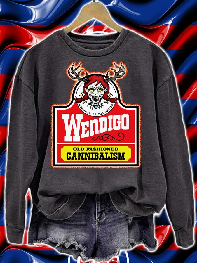 Premium Wendigo old fashioned cannibalism Wendy's Logo t-shirt sweatshirt
