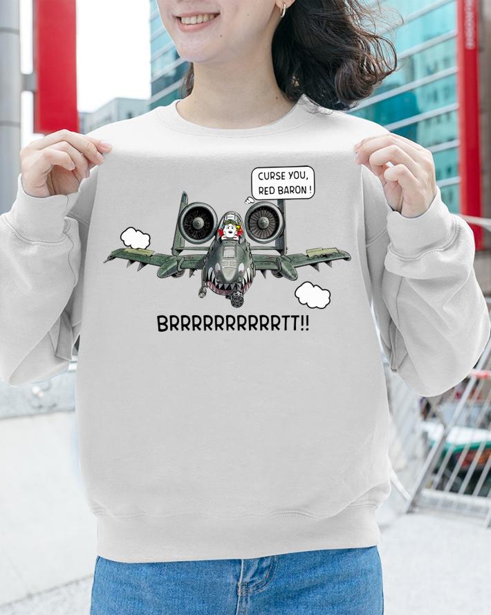 Snoopy curse you red baron brrr t-shirt sweatshirt