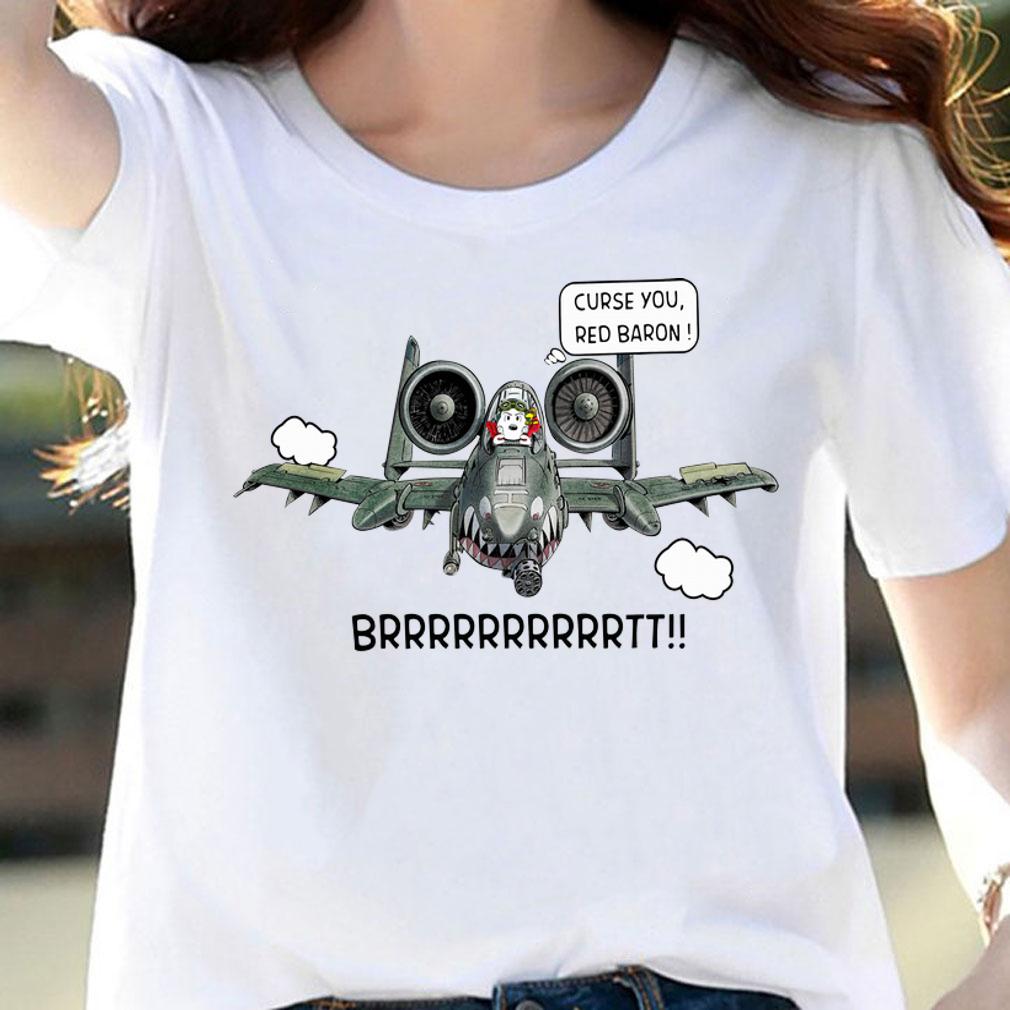 Snoopy curse you red baron brrr t-shirt woman shirt