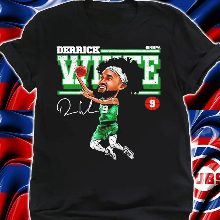 Derrick White Boston cartoon signature t-shirt shirt