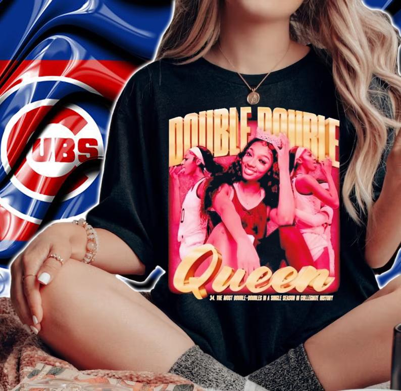Double double queen the most double doubles in a single season in collegiate history t-shirt woman shirt