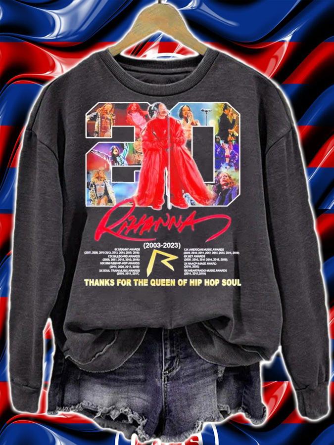 20 Years 2003-2023 Rihanna Signature Thanks For The Queen Of Hip Hop Soul Shirt t-shirt sweatshirt