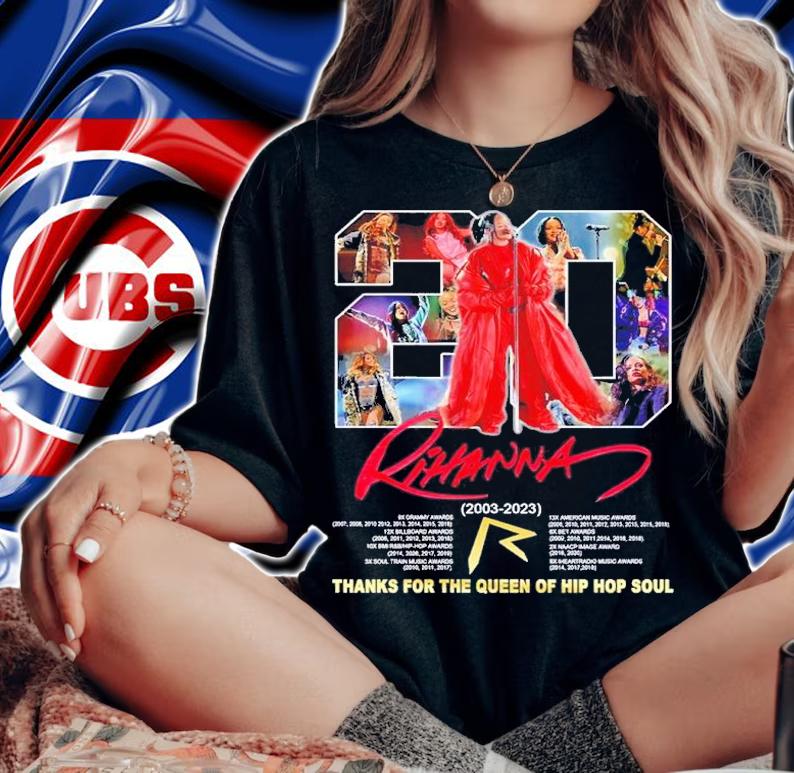 20 Years 2003-2023 Rihanna Signature Thanks For The Queen Of Hip Hop Soul Shirt t-shirt woman shirt