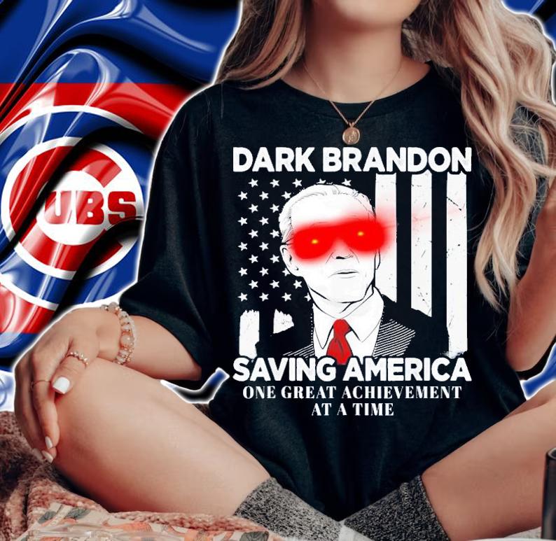 Biden Dark Brandon Saving America One Great Achievement At A Time T-Shirt t-shirt