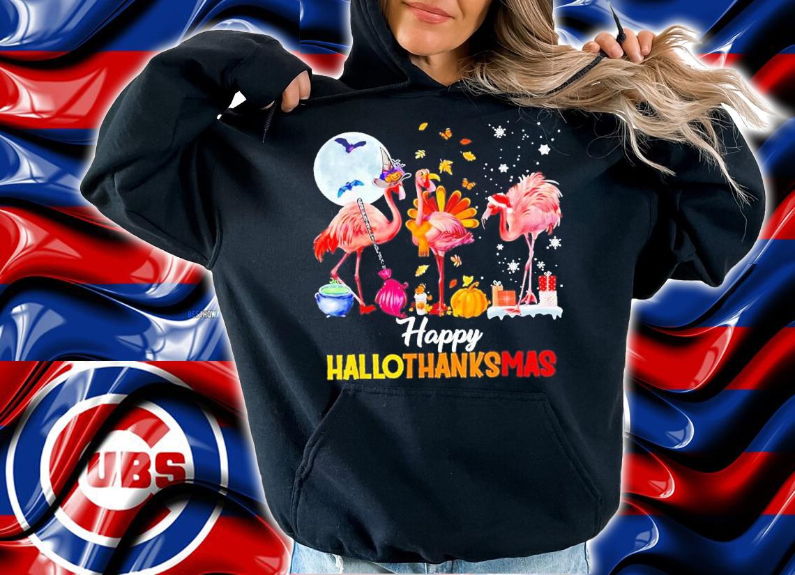 Thanksgiving Flamingo Happy HalloThanksmas Funny Halloween Shirt t-shirt hoodie
