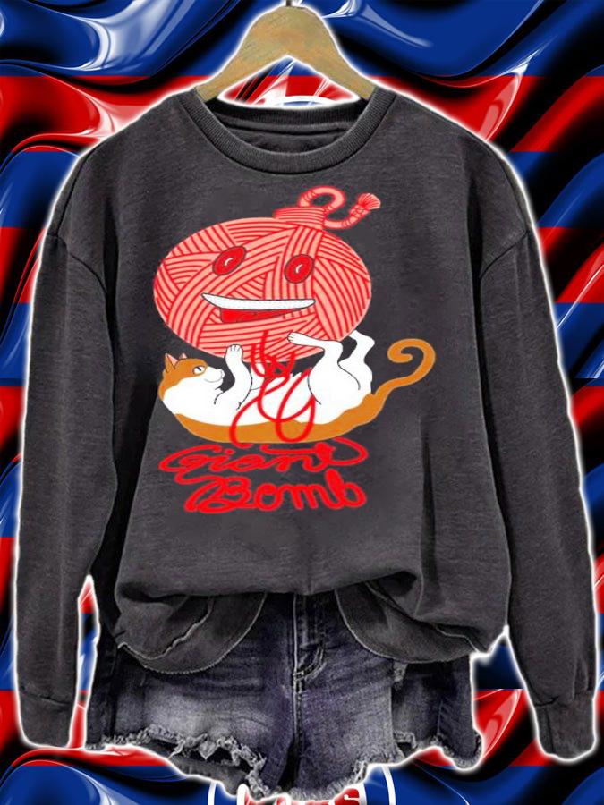 Cat Yarn Giant Bomb shirt t-shirt
