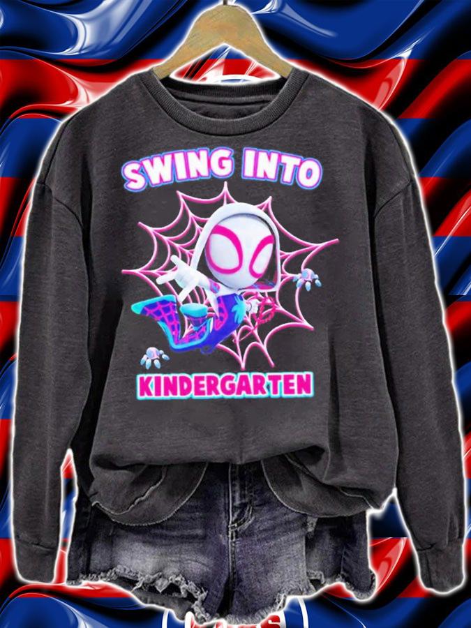 Kindergarten Teacher Spider Gwen Swing Into Back To School Shirt t-shirt sweatshirt