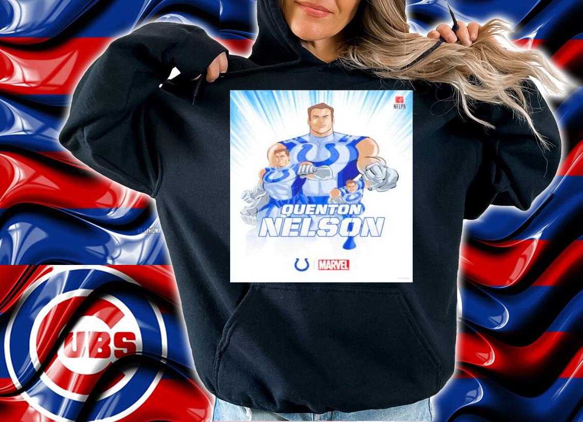 NFL Quenton Nelson Indianapolis Colts X Marvel Shirt t-shirt