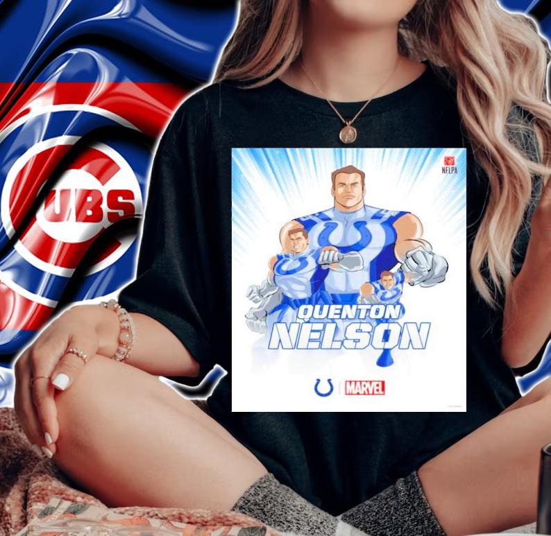 NFL Quenton Nelson Indianapolis Colts X Marvel Shirt t-shirt