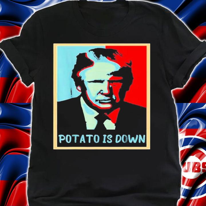 Biden Bike Bicycle Trump Potato Is Down Biden Falls Off Bike Shirt t-shirt
