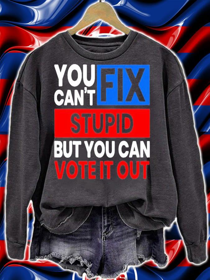 You Cant Fix Stupid But You Can Vote It Out Anti Biden USA T-Shirt t-shirt