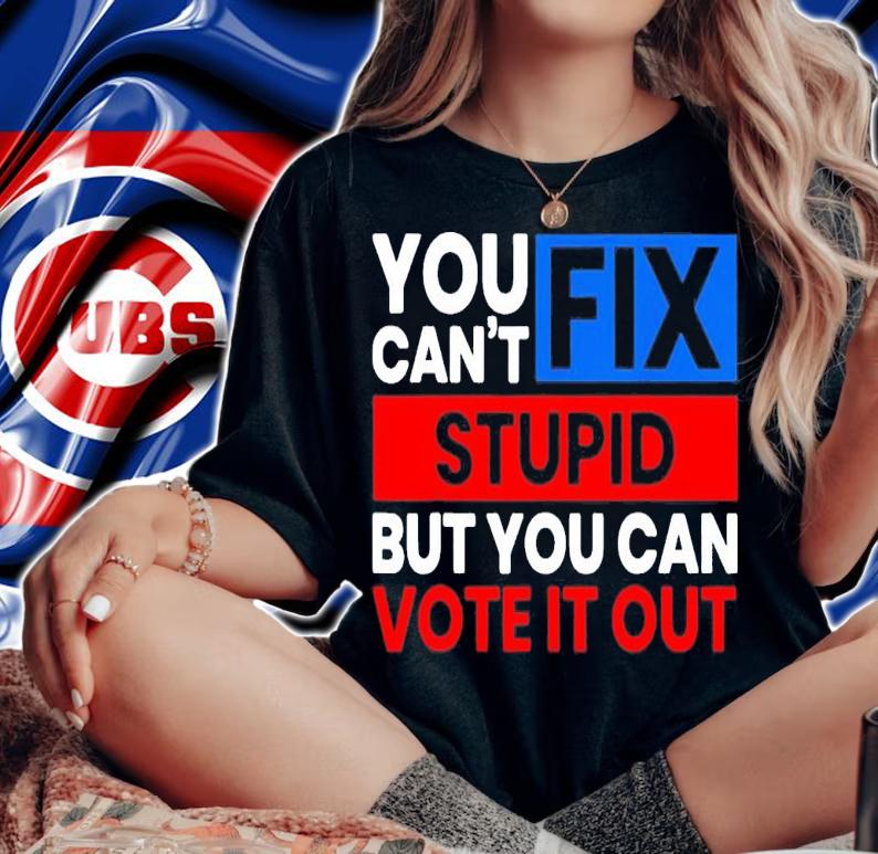 You Cant Fix Stupid But You Can Vote It Out Anti Biden USA T-Shirt t-shirt