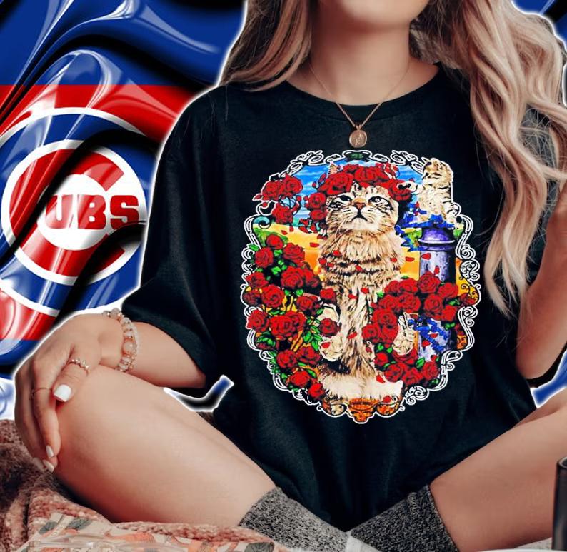 Grateful Cats And Roses Grateful Dead Band Shirt t-shirt