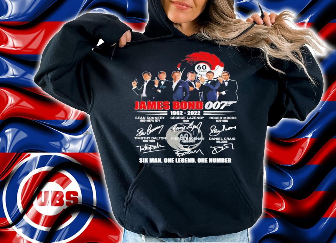 James Bond 007 1962-2022 Signatures Six Man One Legend One Number Shirt t-shirt
