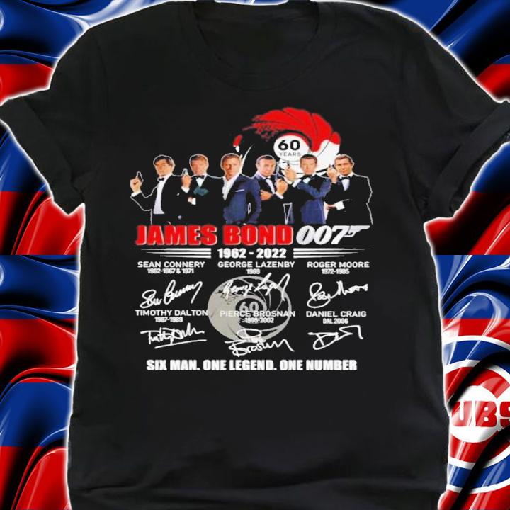 James Bond 007 1962-2022 Signatures Six Man One Legend One Number Shirt t-shirt
