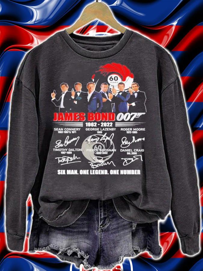 James Bond 007 1962-2022 Signatures Six Man One Legend One Number Shirt t-shirt