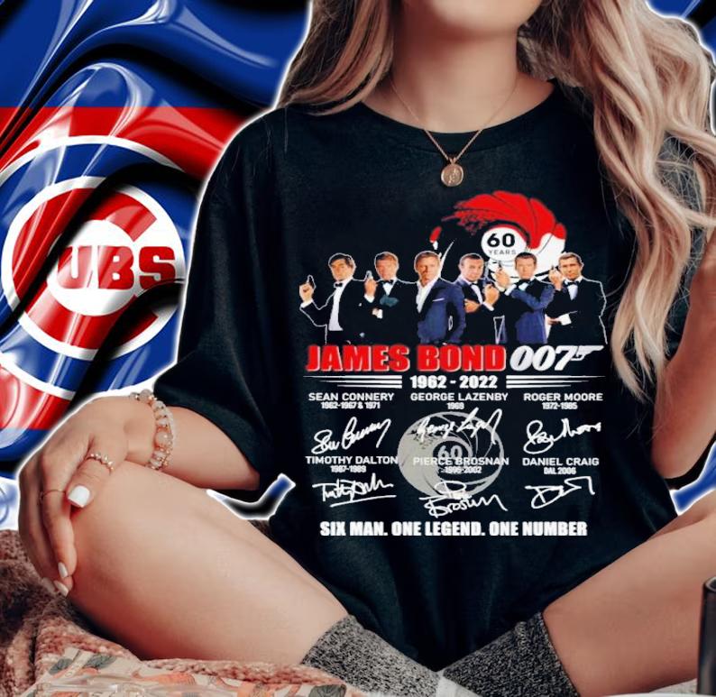 James Bond 007 1962-2022 Signatures Six Man One Legend One Number Shirt t-shirt
