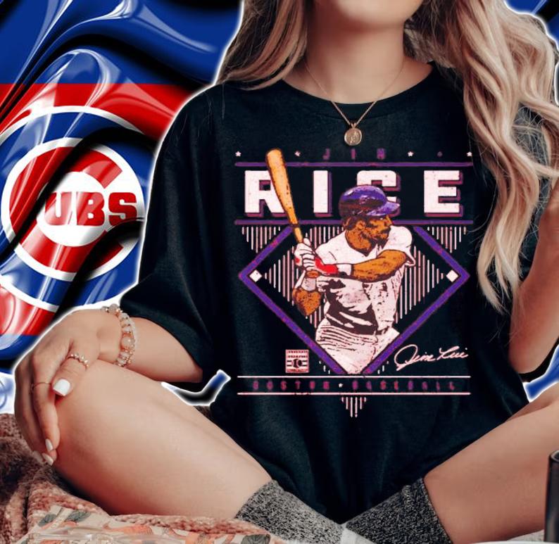 Jim Rice Boston Diamond Name Baseball Signatures Shirt t-shirt