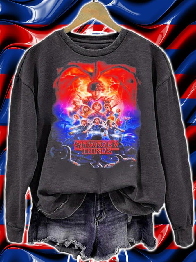 Stranger Things Group Shot Poster Fade T-Shirt t-shirt sweatshirt