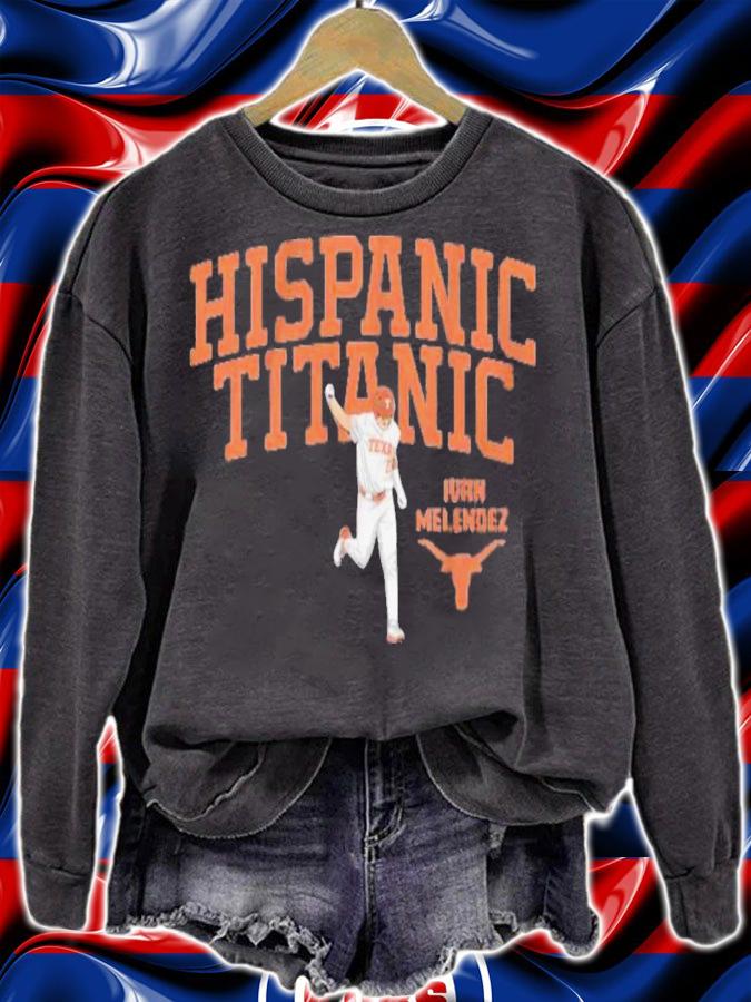 Texas Baseball Ivan Melendez Hispanic Titanic T-Shirt t-shirt