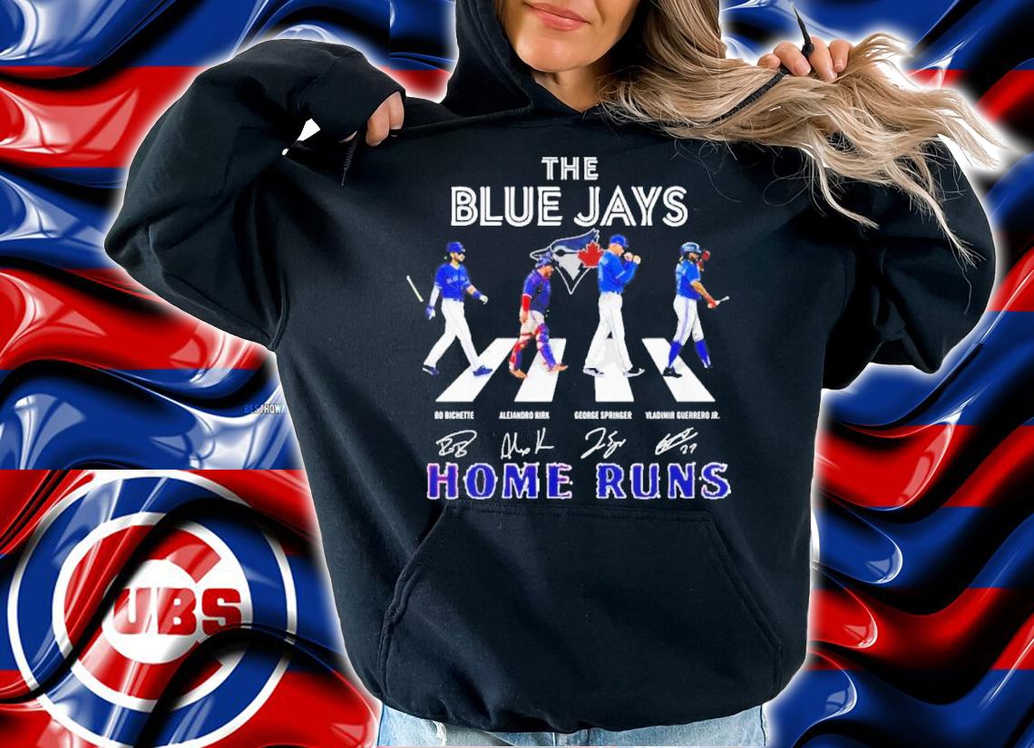 The Blue Jays Bo Bichette Alejandro Kirk George Springer And Vladimir Guerrero Jr Home Runs Abbey Road Signatures Shirt t-shirt hoodie
