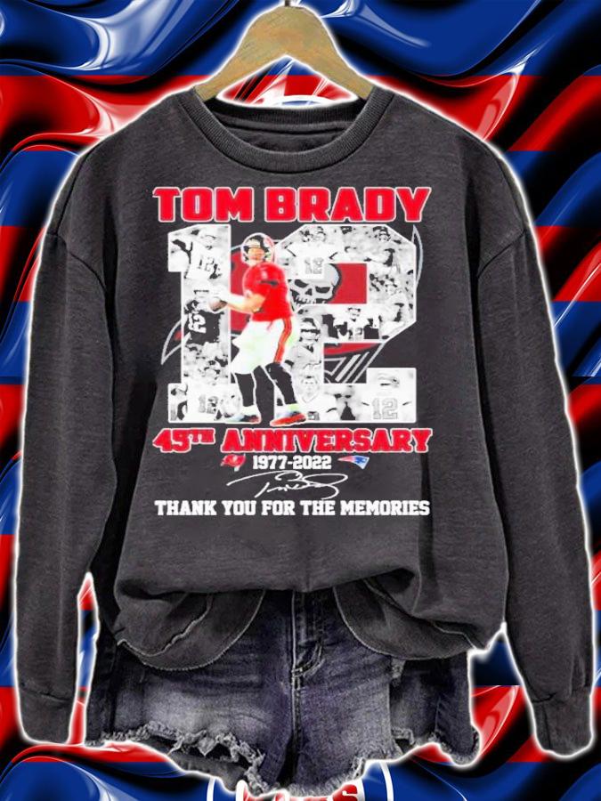 Tom Brady 45th Anniversary 1977-2022 Signatures Thank You For The Memories Shirt t-shirt