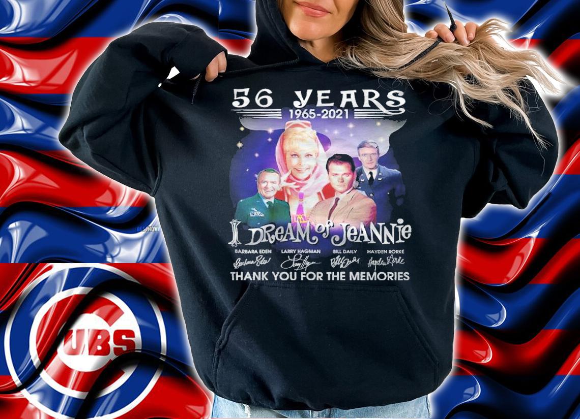 56 Years 1965-2021 Dream of Jeannie Signatures Thank You For The Memories Shirt t-shirt