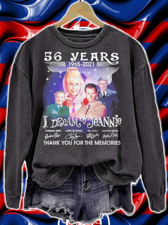 56 Years 1965-2021 Dream of Jeannie Signatures Thank You For The Memories Shirt t-shirt