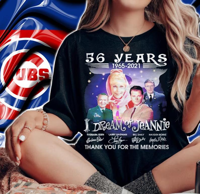 56 Years 1965-2021 Dream of Jeannie Signatures Thank You For The Memories Shirt t-shirt