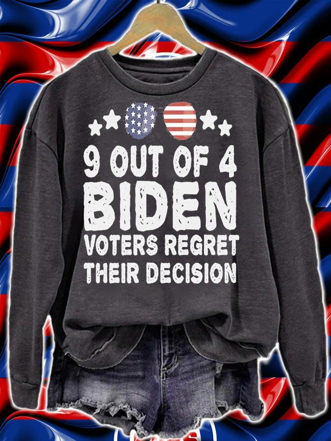 9 Out of 4 Biden Voters Regret Their Decision Sunglasses T-Shirt t-shirt sweatshirt