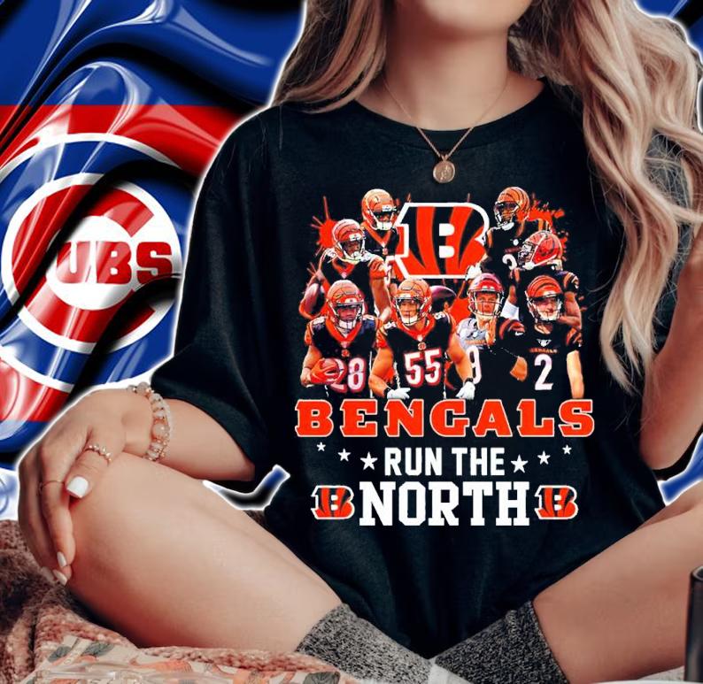 2022 Bengals Run The North Cincinnati Bengals AFC North Champions NFL Shirt t-shirt woman shirt