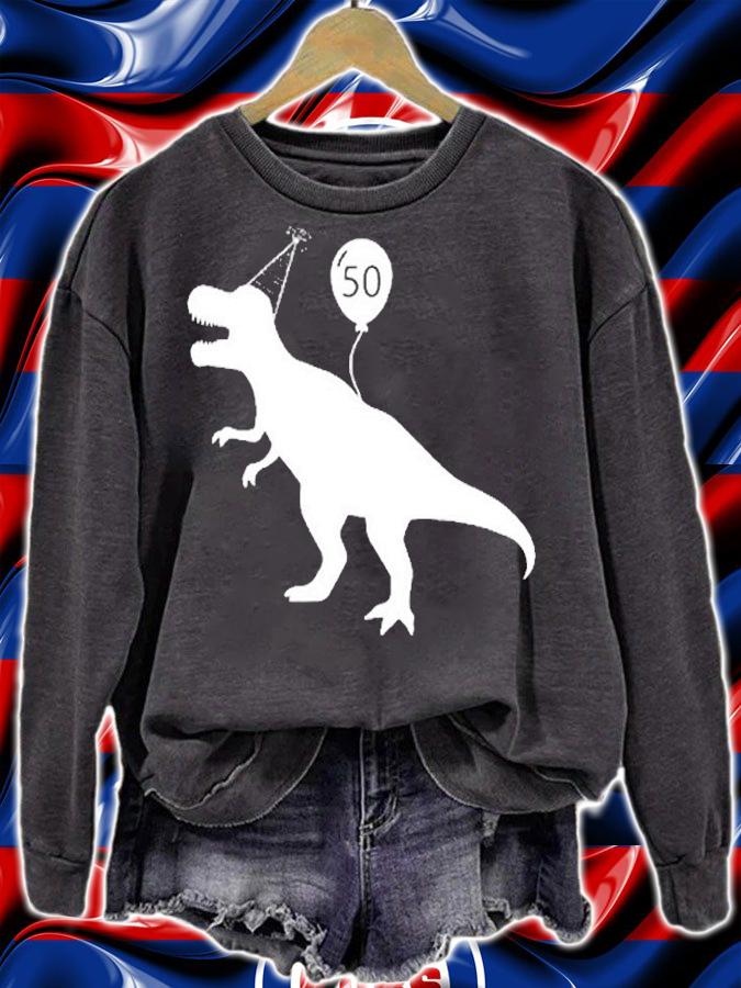 Adult Dinosaur 50th Birthday Gift T-Shirt t-shirt