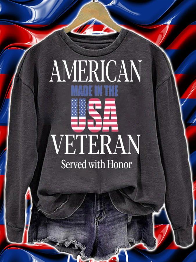 American Veteran Served with Honor Made in the USA T-Shirt t-shirt sweatshirt
