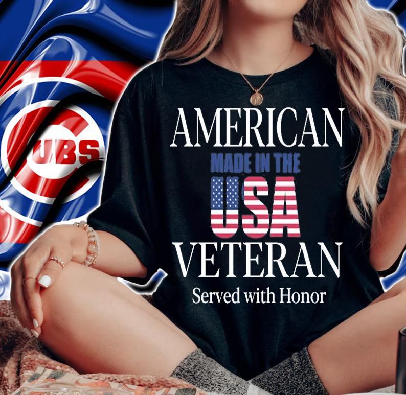 American Veteran Served with Honor Made in the USA T-Shirt t-shirt woman shirt