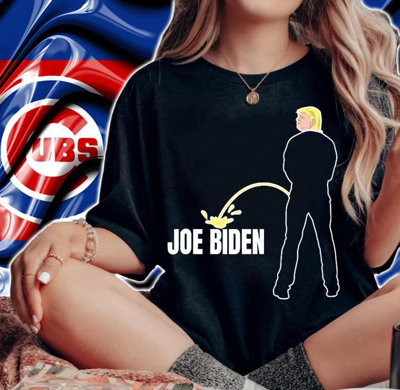 Anti Joe Biden Pro Donald Trump Pissing On Joe Biden T-Shirt t-shirt woman shirt