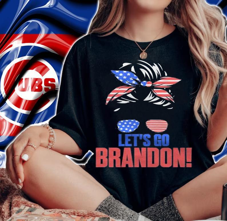 Anti President let's Go Brandon Messy Bun T-Shirt t-shirt woman shirt