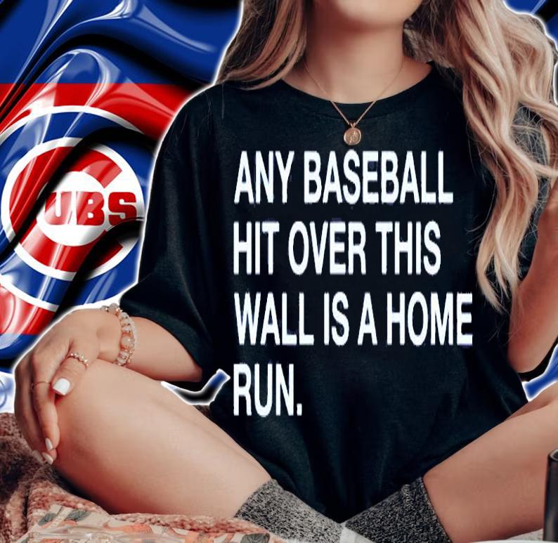 Any Baseball Hit Over This Wall Is A Home Run T-Shirt t-shirt