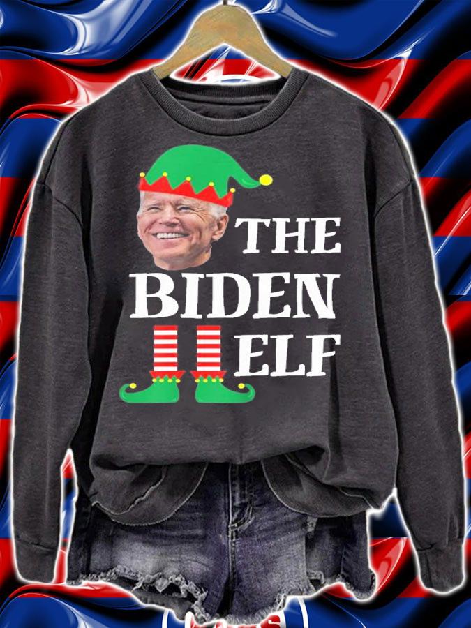 Biden Elf Matching Family Group Christmas Party Funny T-Shirt t-shirt sweatshirt