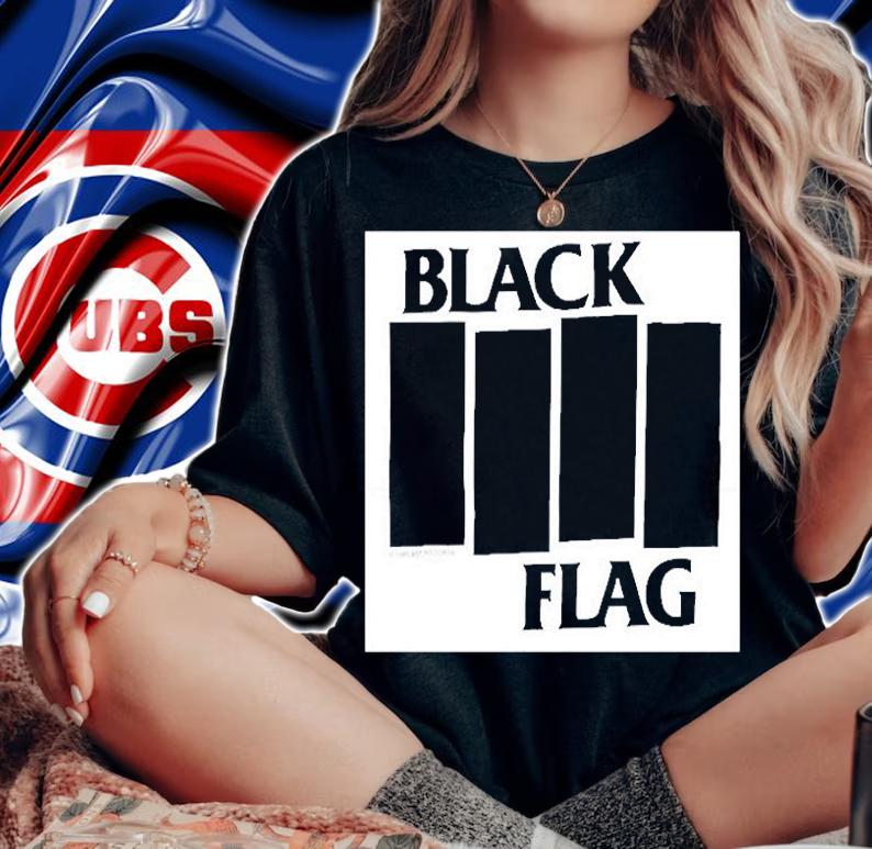 Black Flag Bars And Logo T-Shirt t-shirt woman shirt