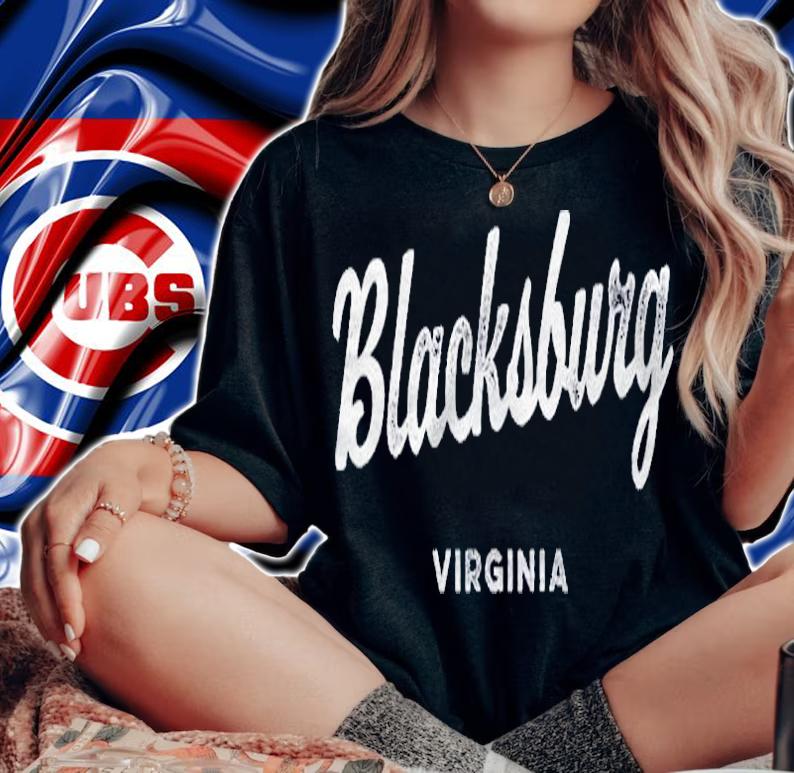Blacksburg Virginia Va Vintage Script Shirt t-shirt