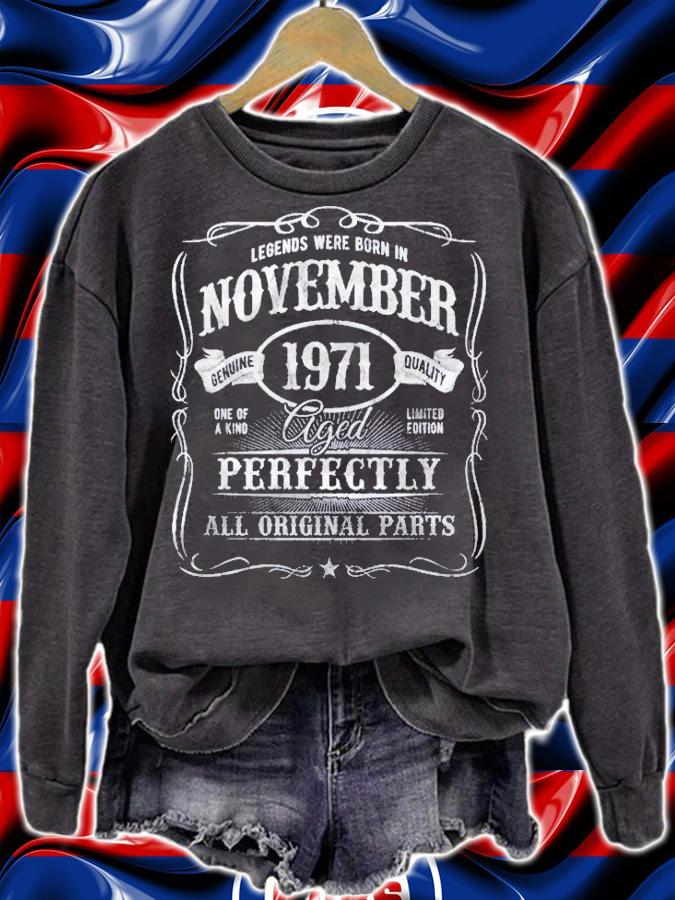 Born In November 1971 Vintage 51St Birthday All Original Shirt t-shirt
