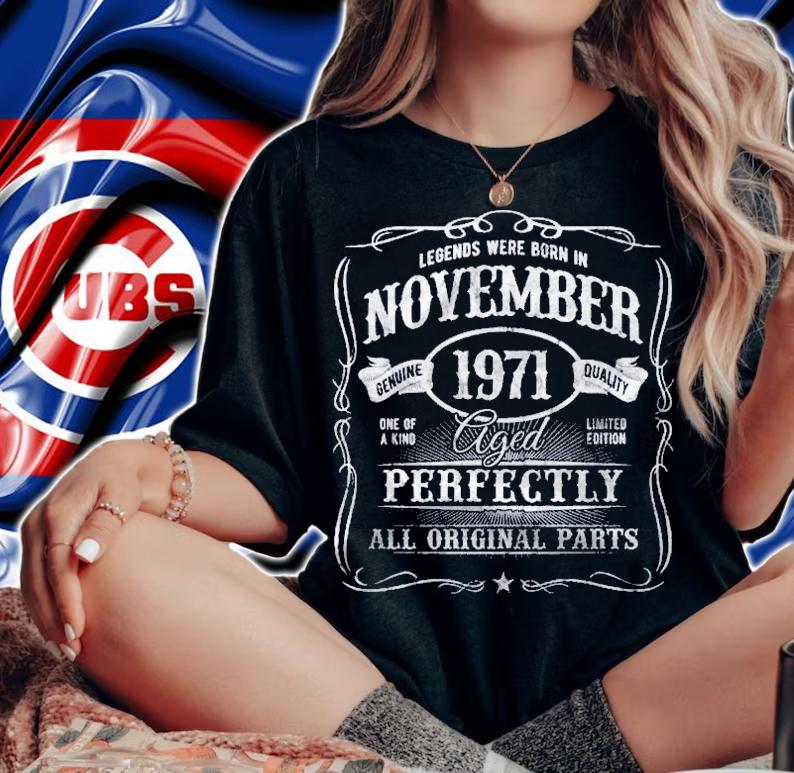 Born In November 1971 Vintage 51St Birthday All Original Shirt t-shirt woman shirt