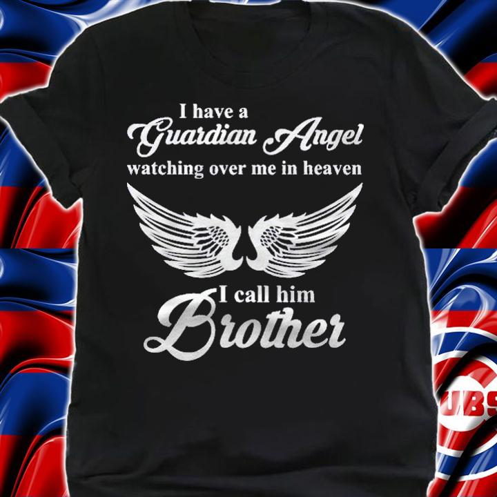 Brother Memorial Guardian Angel Watching In Heaven Shirt t-shirt