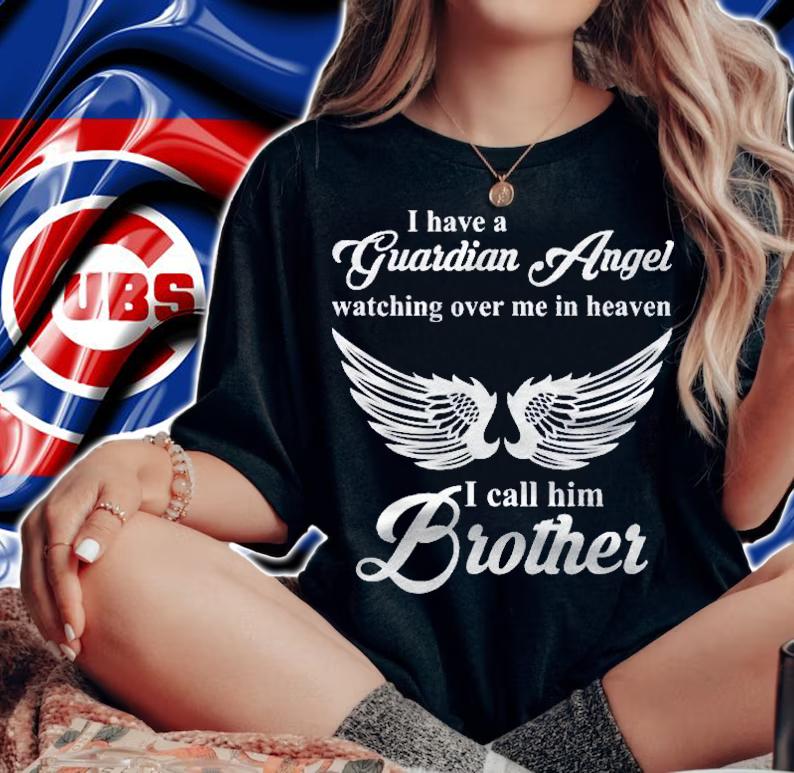 Brother Memorial Guardian Angel Watching In Heaven Shirt t-shirt
