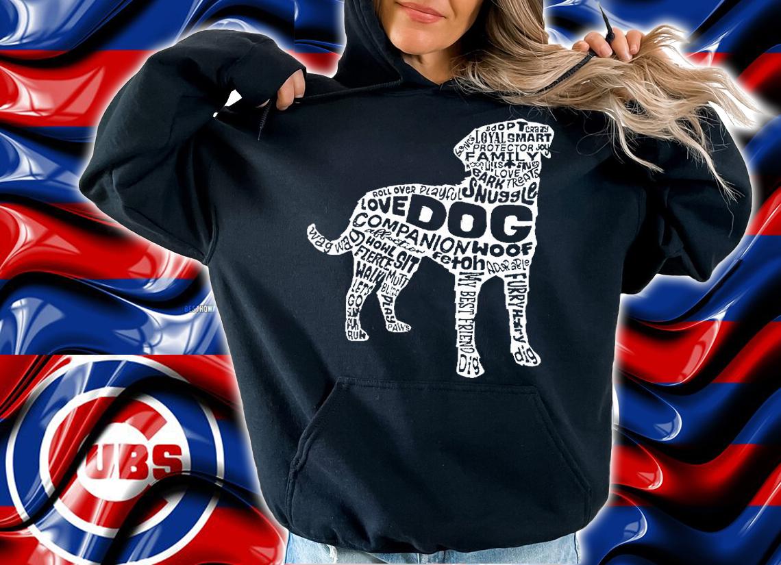 Dog Silhouette Word Cloud T-Shirt t-shirt hoodie